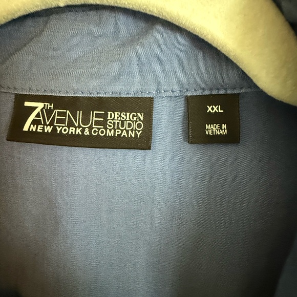 New York & Company 7th Avenue Blue Shirt - Picture 2 of 4